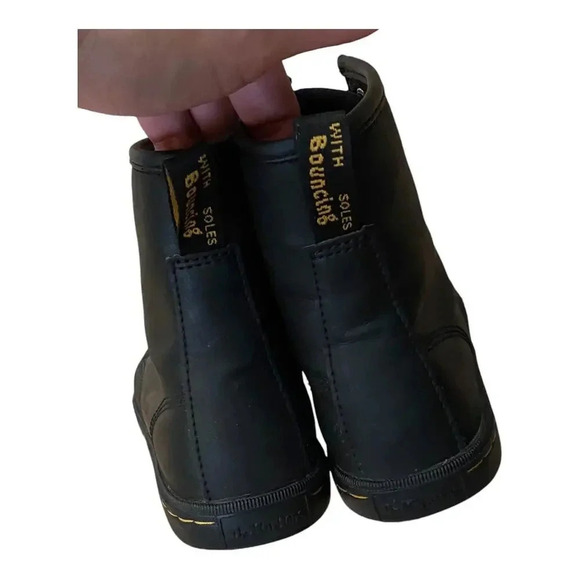 Dr. Martens Sheridan Black Combat Work Boots Women's US 6 Lace Up Leather - Picture 5 of 12